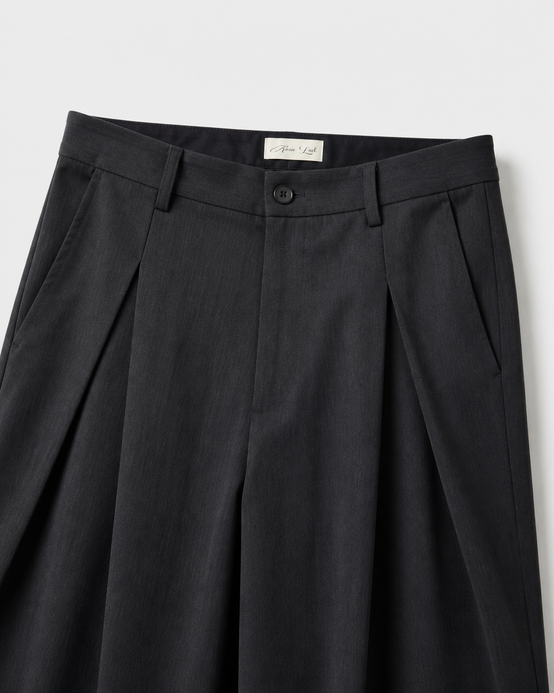 A-Line Wide Pleated Trousers