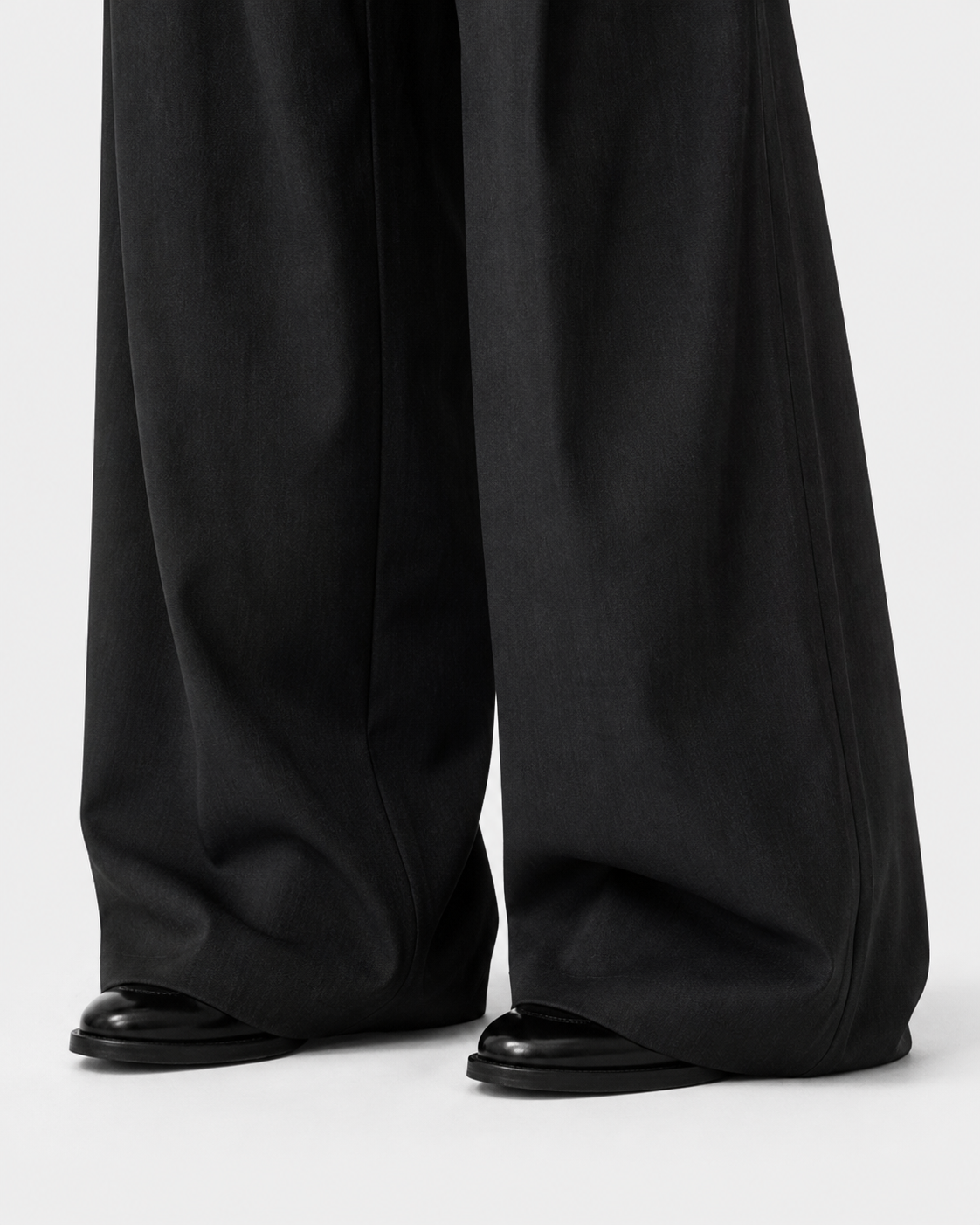 A-Line Wide Pleated Trousers