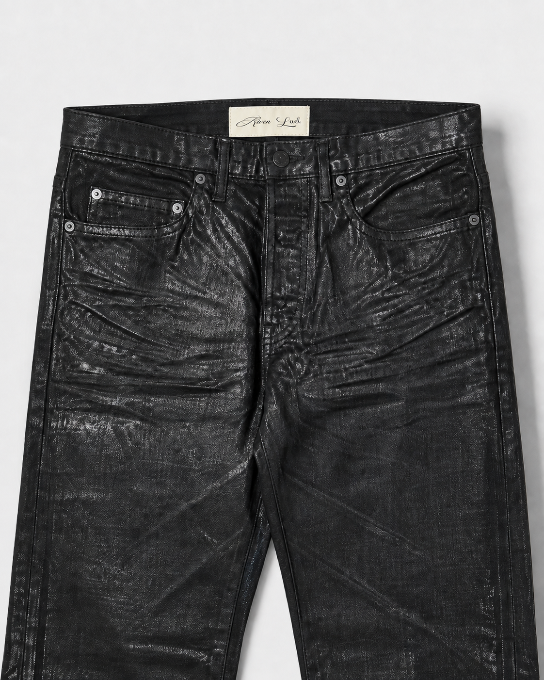 Riven Waxed Slim Denim Jeans