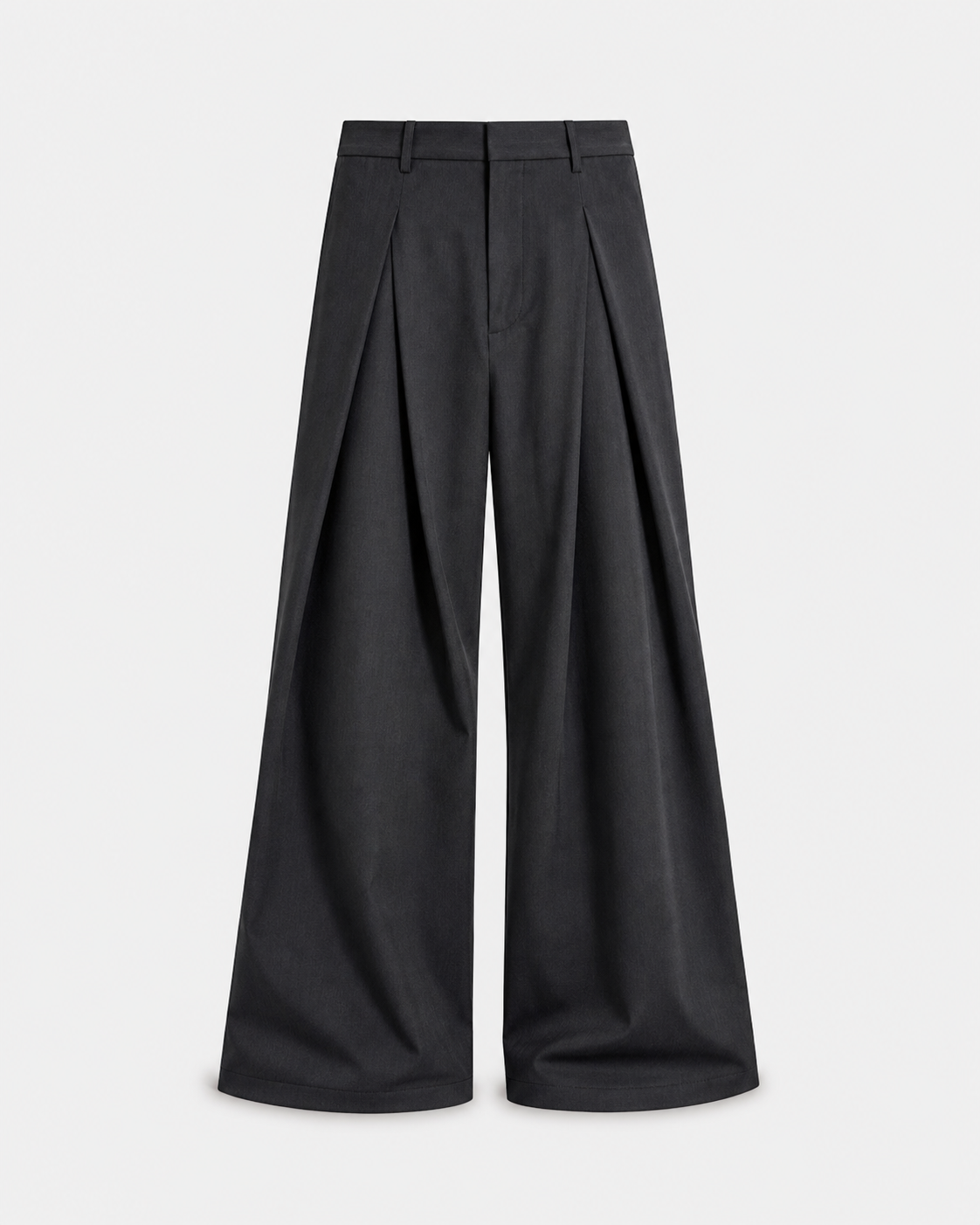 A-Line Wide Pleated Trousers
